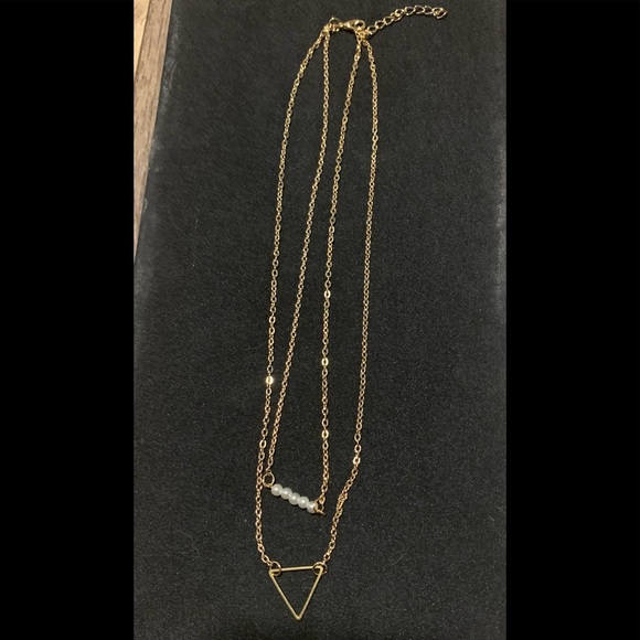 NEW Gold Tone Charm Layered Chain Necklace - Picture 3 of 3